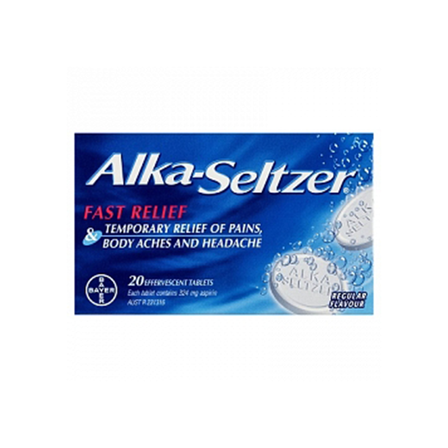 ALKA SELTZER REGULAR 20 TABLETS - GSG Pharma